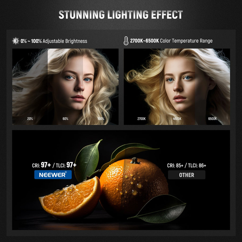 NEEWER CB60B Bi-Color 70w Video Light with App Control