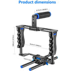 NEEWER CG-MF Camera Video Cage with Top Handle - Blue