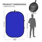 NEEWER Chroma Key Backdrops Blue/Gray - 1.5x2m