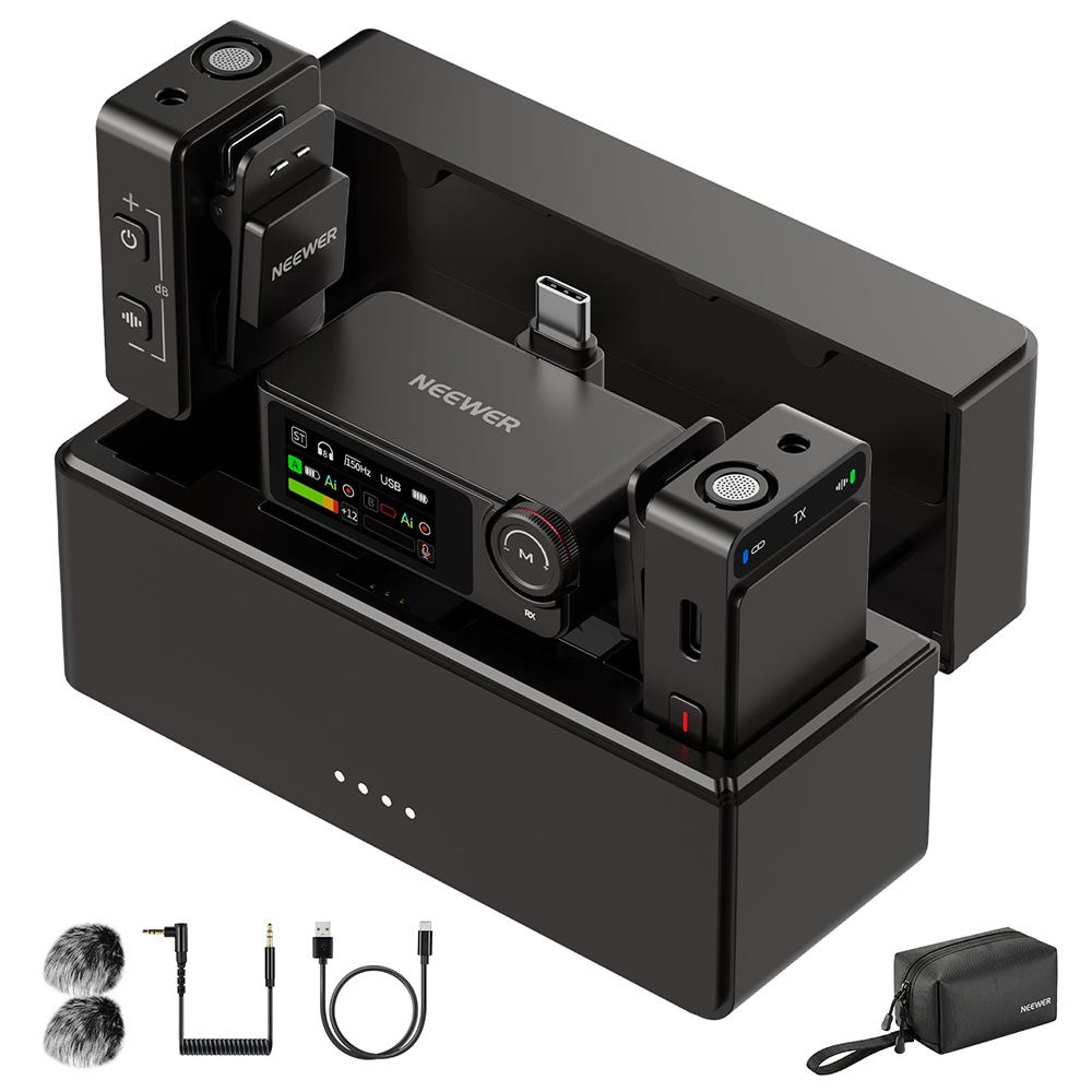 NEEWER CM36 Pro Wireless Lavalier Microphone