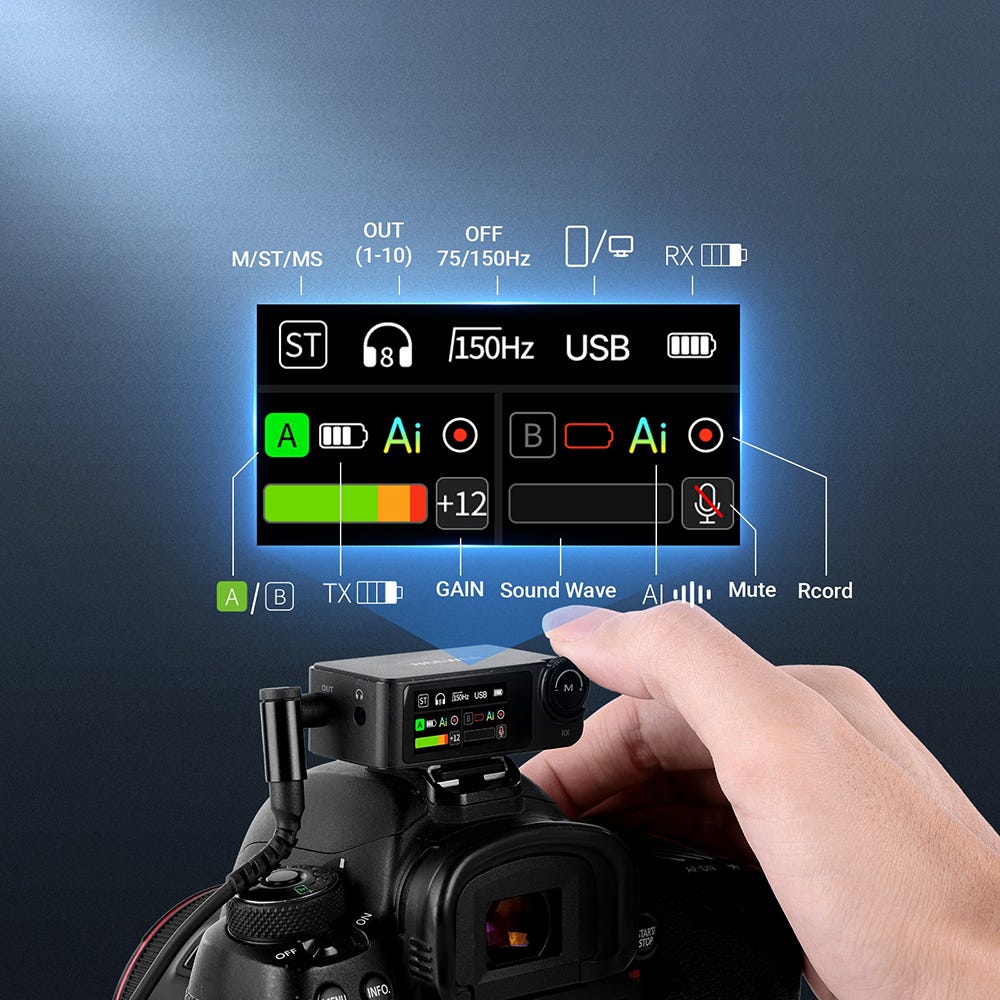 NEEWER CM36 Pro Wireless Lavalier Microphone