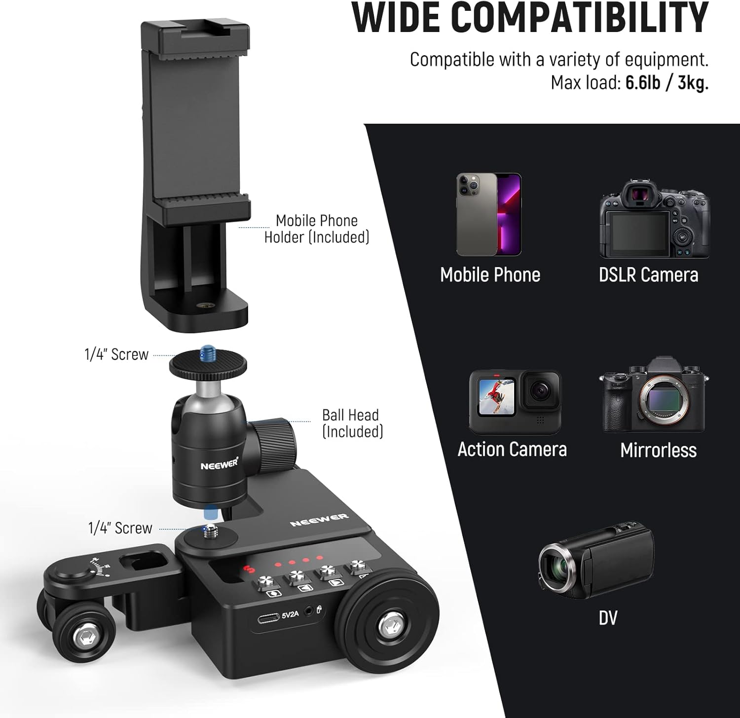 NEEWER DL200 Motorized Camera Dolly