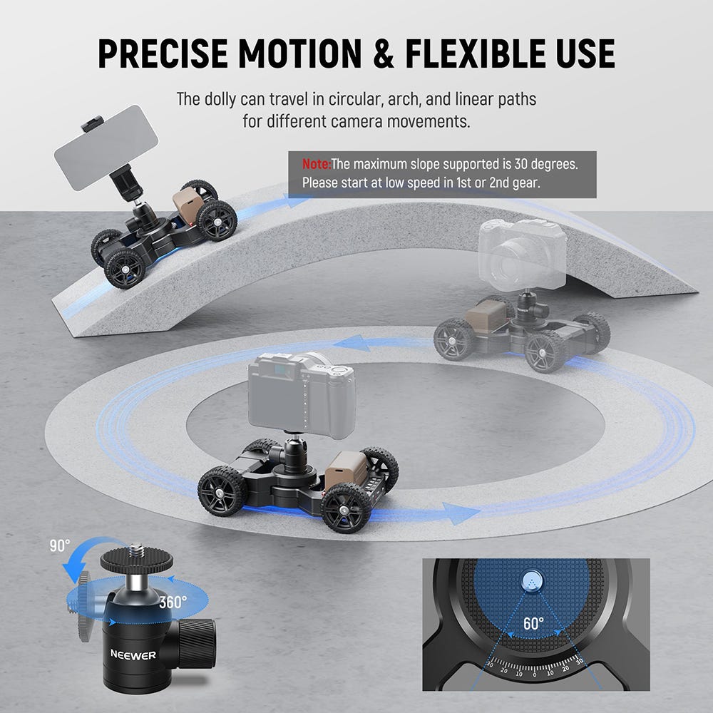 NEEWER DL400 Motorized Camera Dolly with App Control