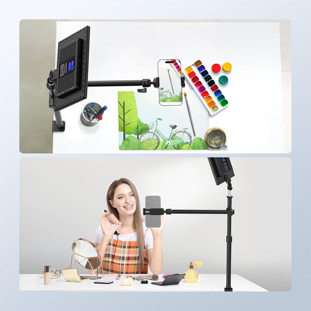NEEWER DS-024 Overhead Camera Desk Stand with Boom Arm