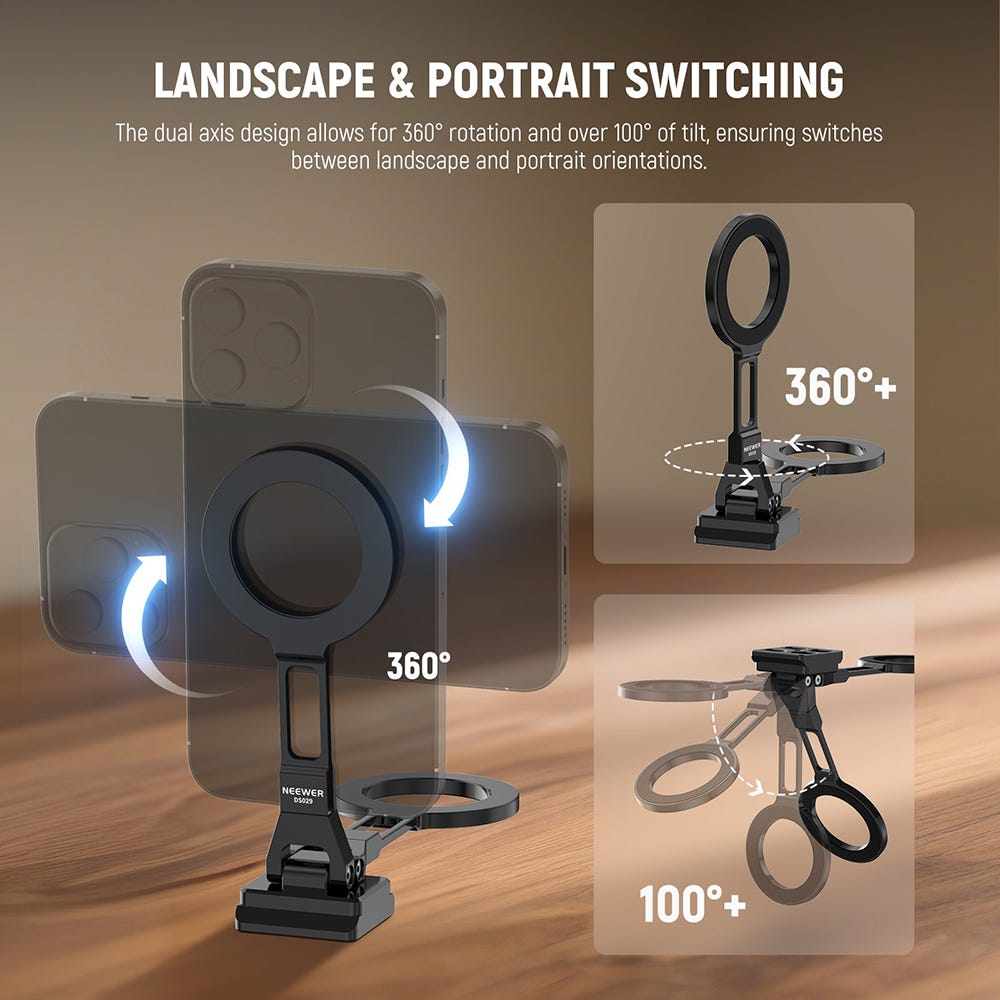 NEEWER DS-029 Dual Magnetic Phone Mount with Arca Plate