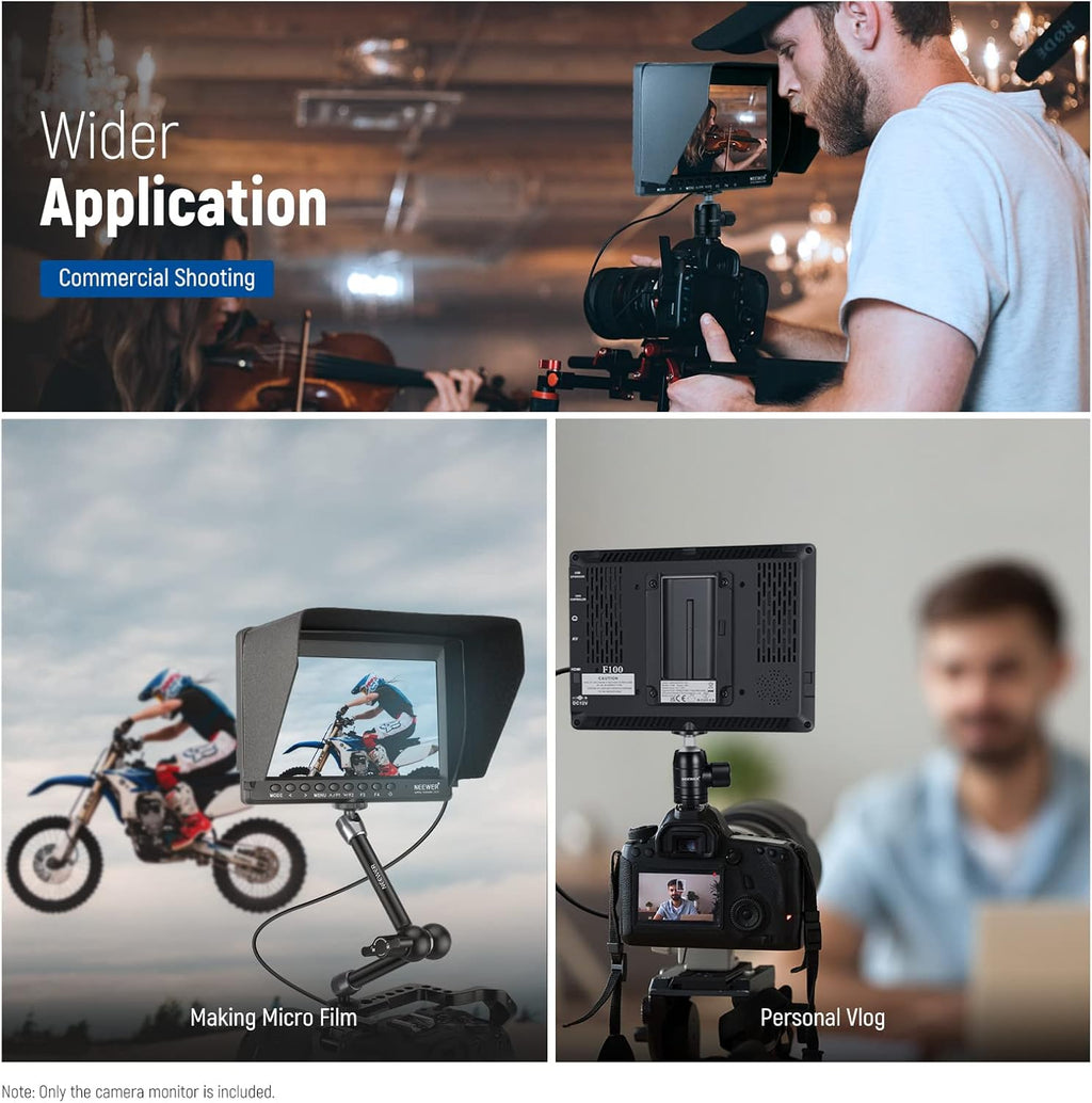 NEEWER F100 7 Camera Monitor with USB Charger and NP-F550 Battery