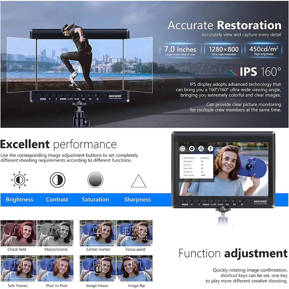 NEEWER F100 7" HD Camera Monitor