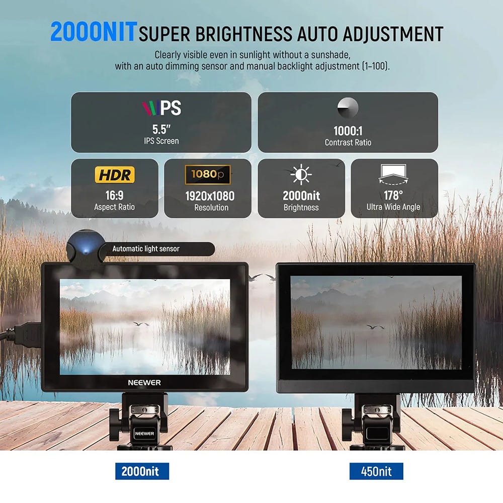 NEEWER F500 Pro 5.5" HD Camera Monitor