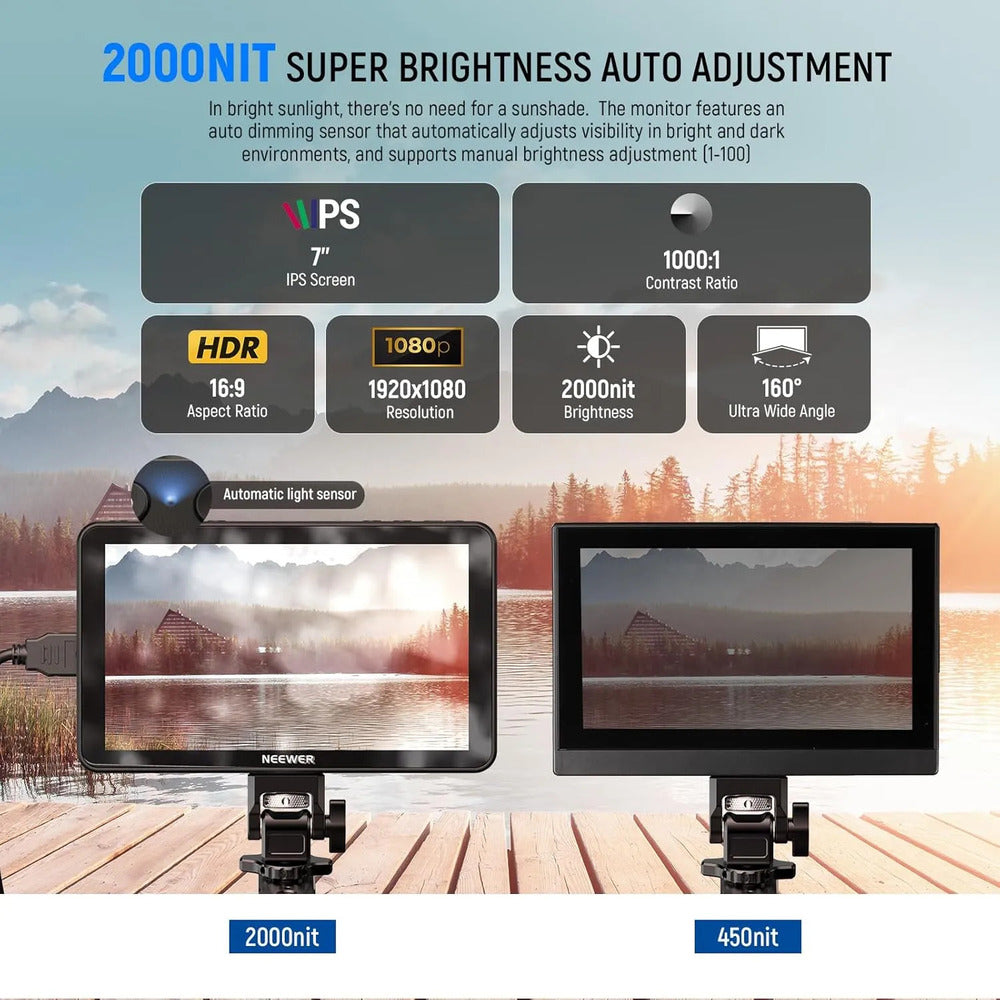 Open Box NEEWER F700 7" Camera Field Monitor