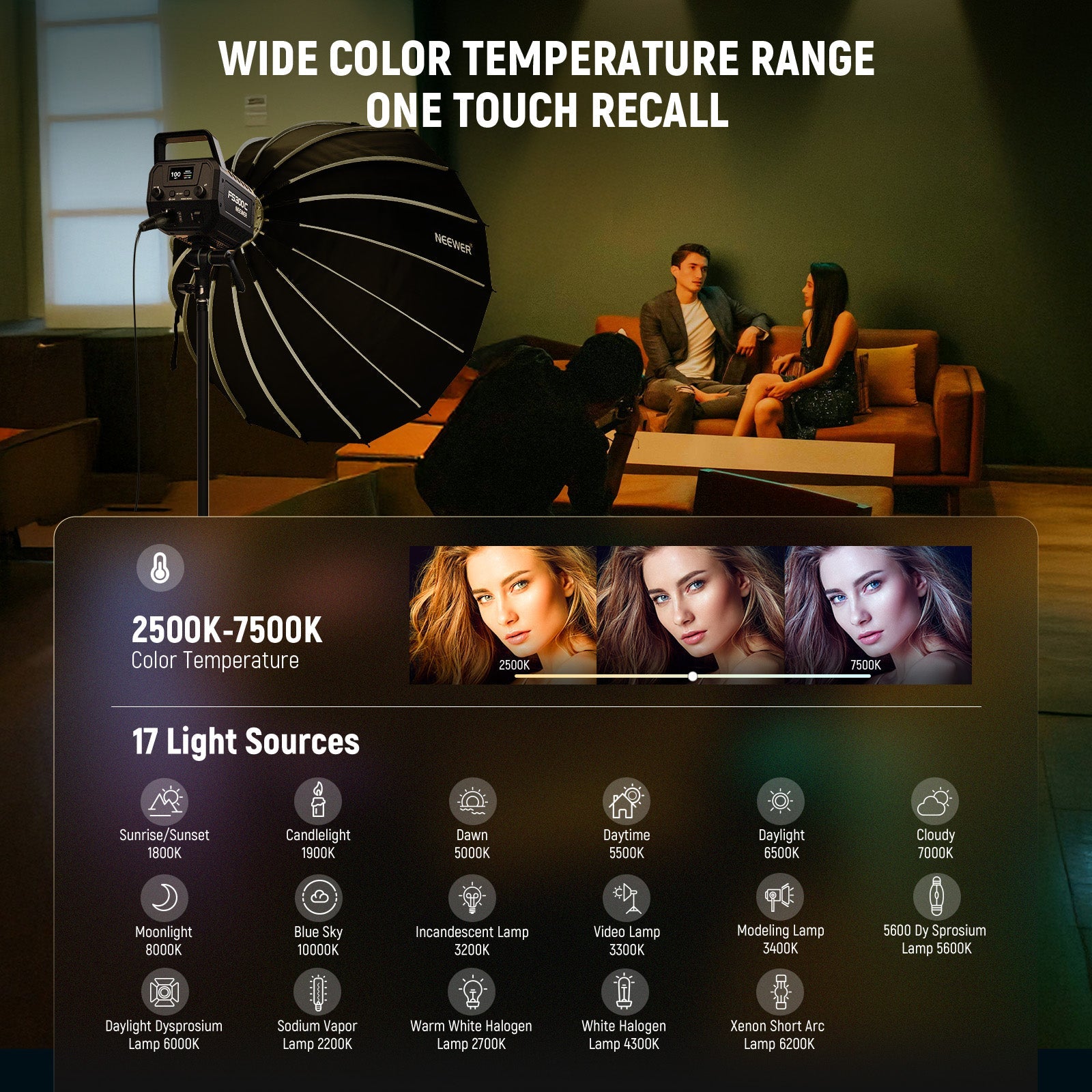 NEEWER FS300C 300w RGB Video Light