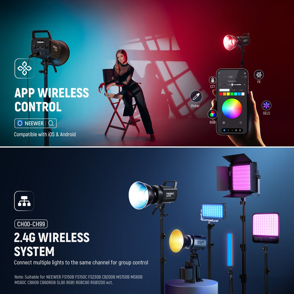 NEEWER FS300C 300w RGB Video Light