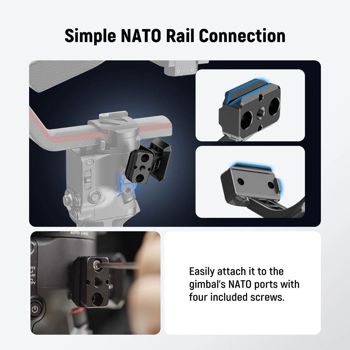 NEEWER GA030P Mount Adapter for DJI RS Gimbals