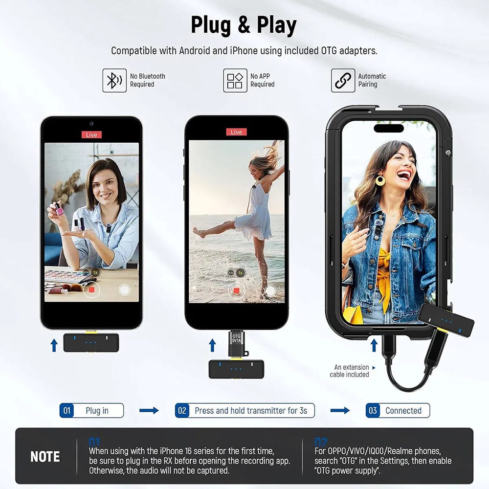 NEEWER KM15 Wireless Lavalier Microphone