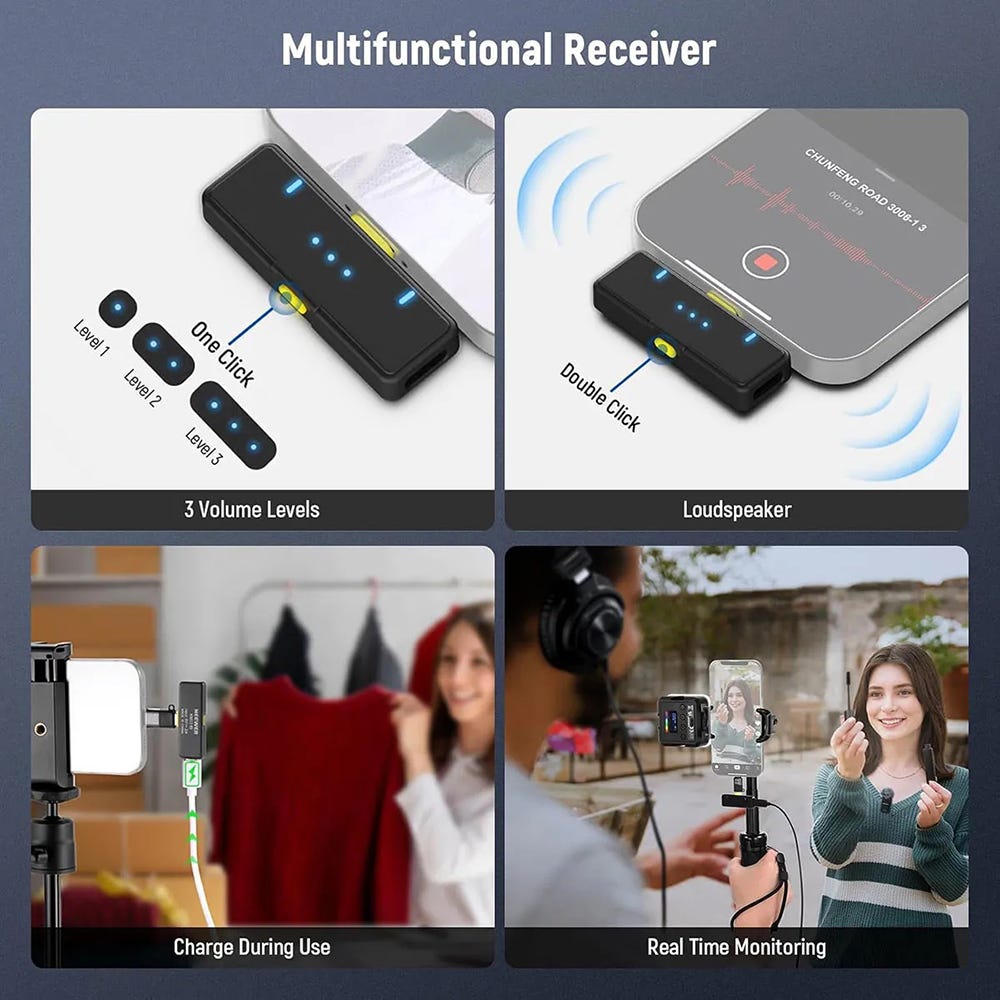 NEEWER KM15 Wireless Lavalier Microphone