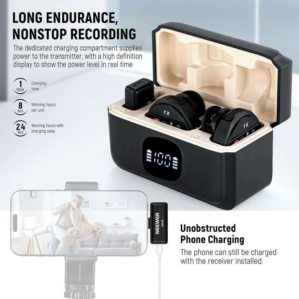NEEWER KM18 Wireless Lavalier Microphone