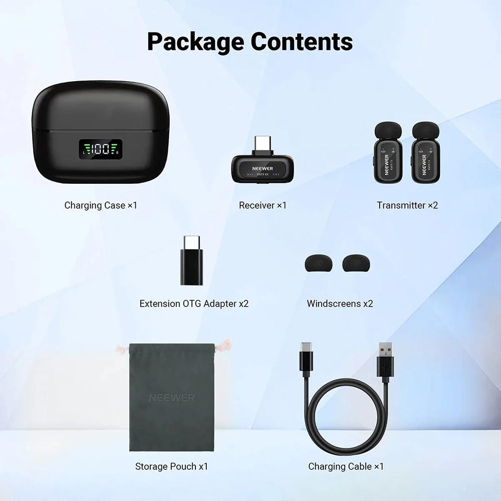 NEEWER KM19 Lightweight Wireless Lavalier Microphone