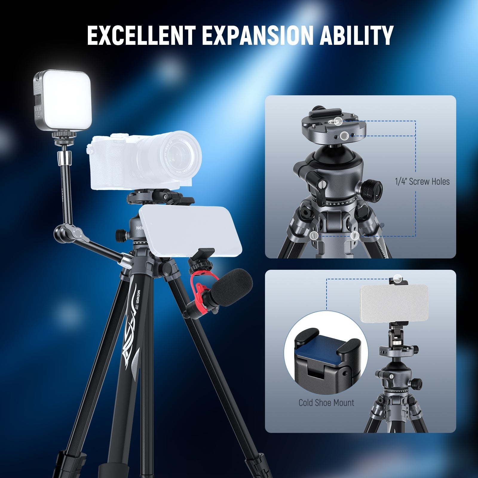 NEEWER LITETRIP LT07 Aluminium Travel Tripod