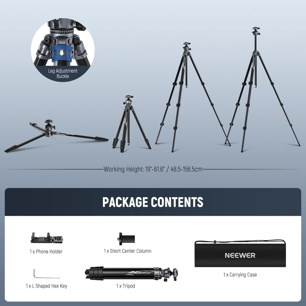 NEEWER LITETRIP LT07 Aluminium Travel Tripod