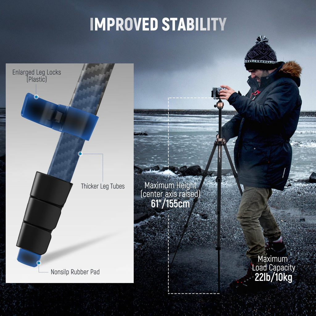 NEEWER LITETRIP LT35 Carbon Fiber Travel Tripod