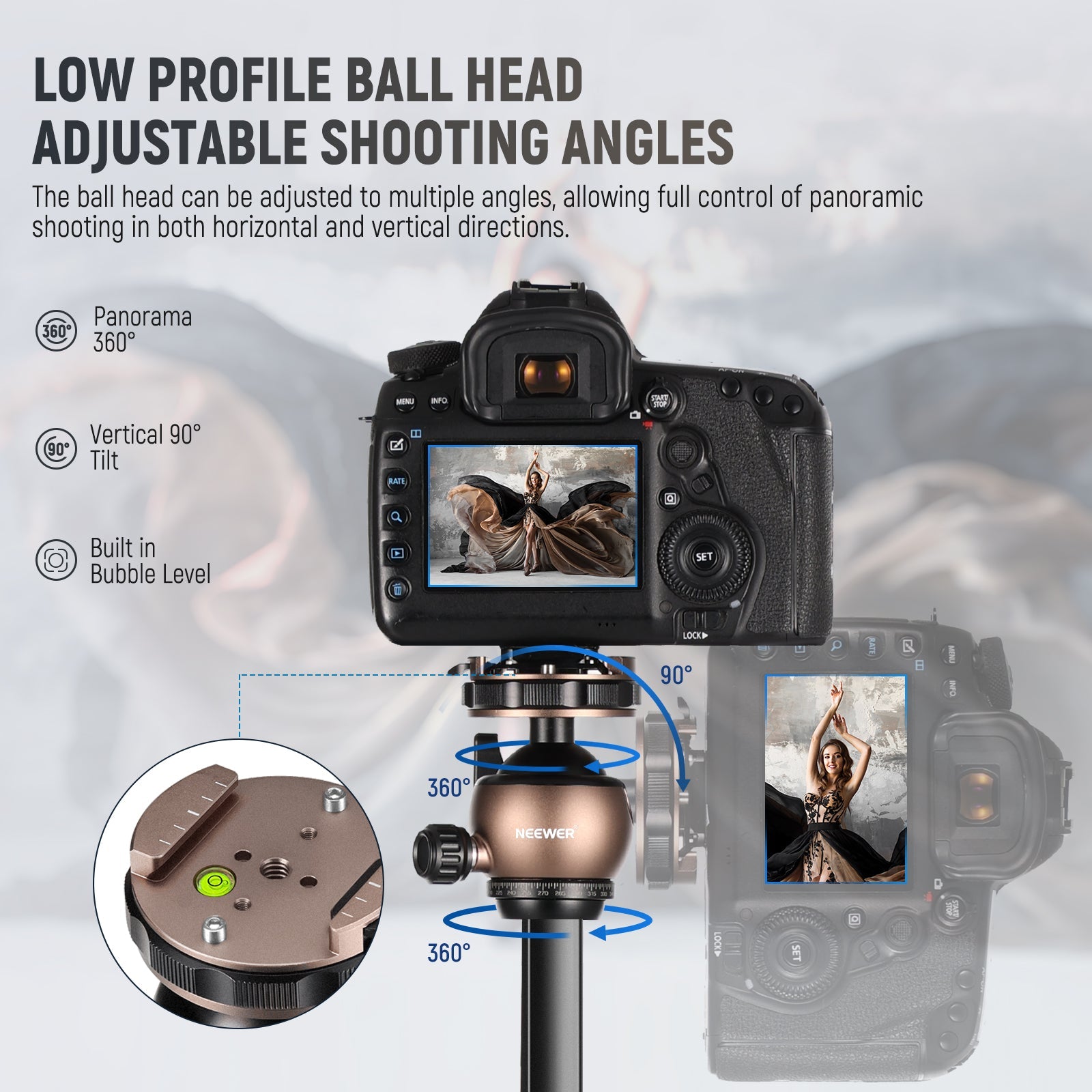 NEEWER LITETRIP LT35 Carbon Fiber Travel Tripod