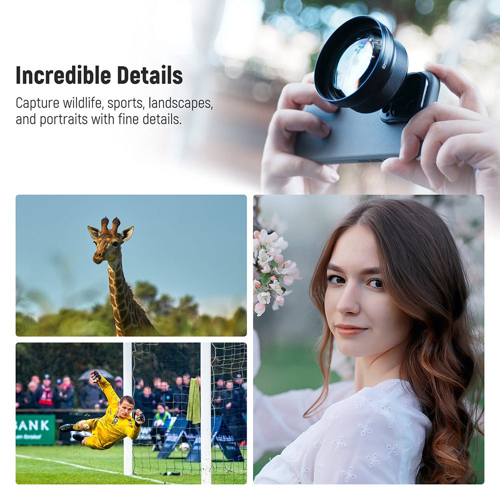 NEEWER LS-59 85mm HD Telephoto Phone Lens for 17mm Thread