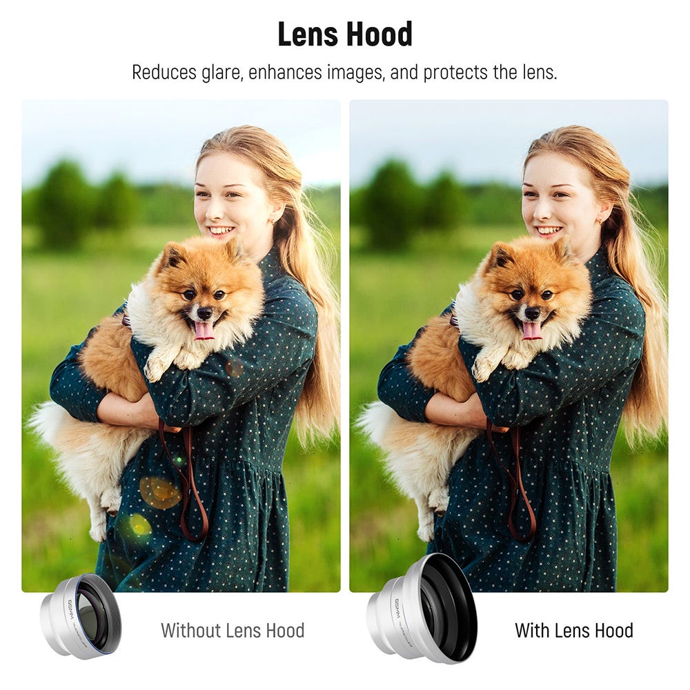 NEEWER LS-66 65mm HD Telephoto Phone Lens for 17mm Thread