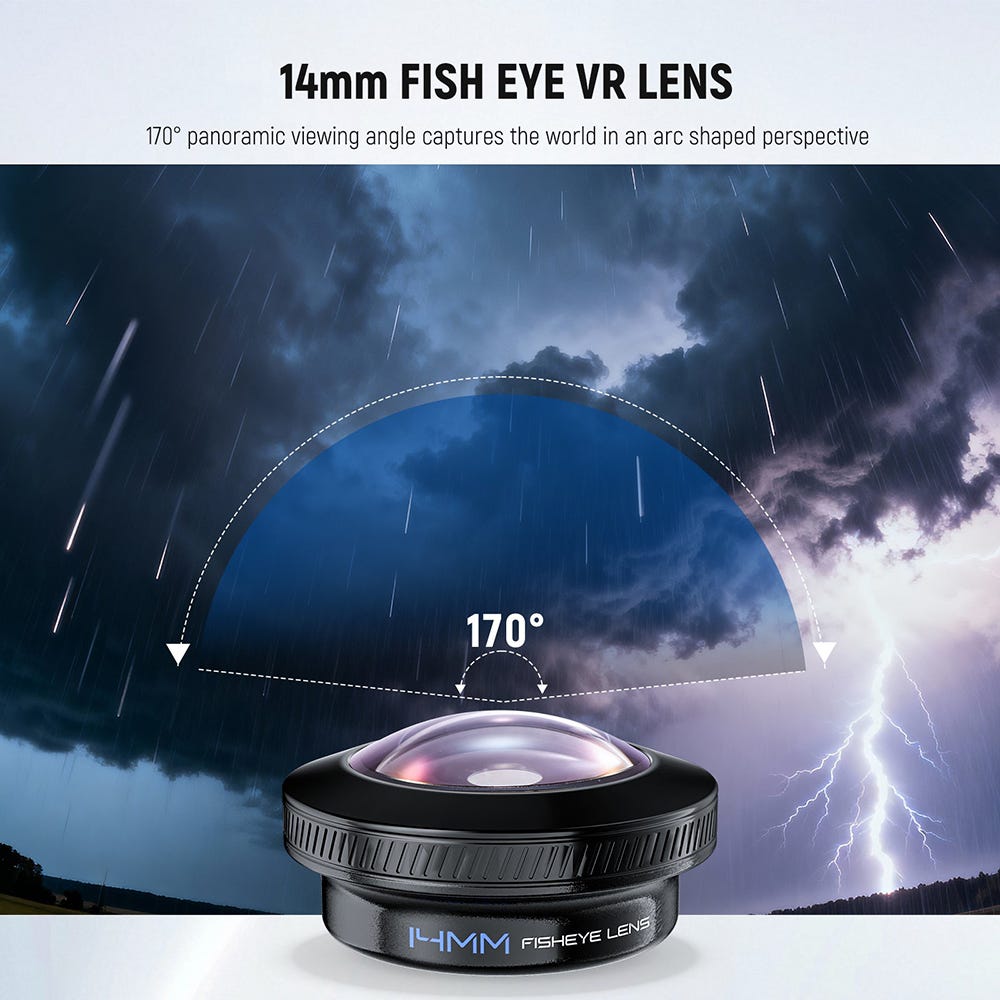 NEEWER LS-77 14mm VR Fisheye Phone Lens