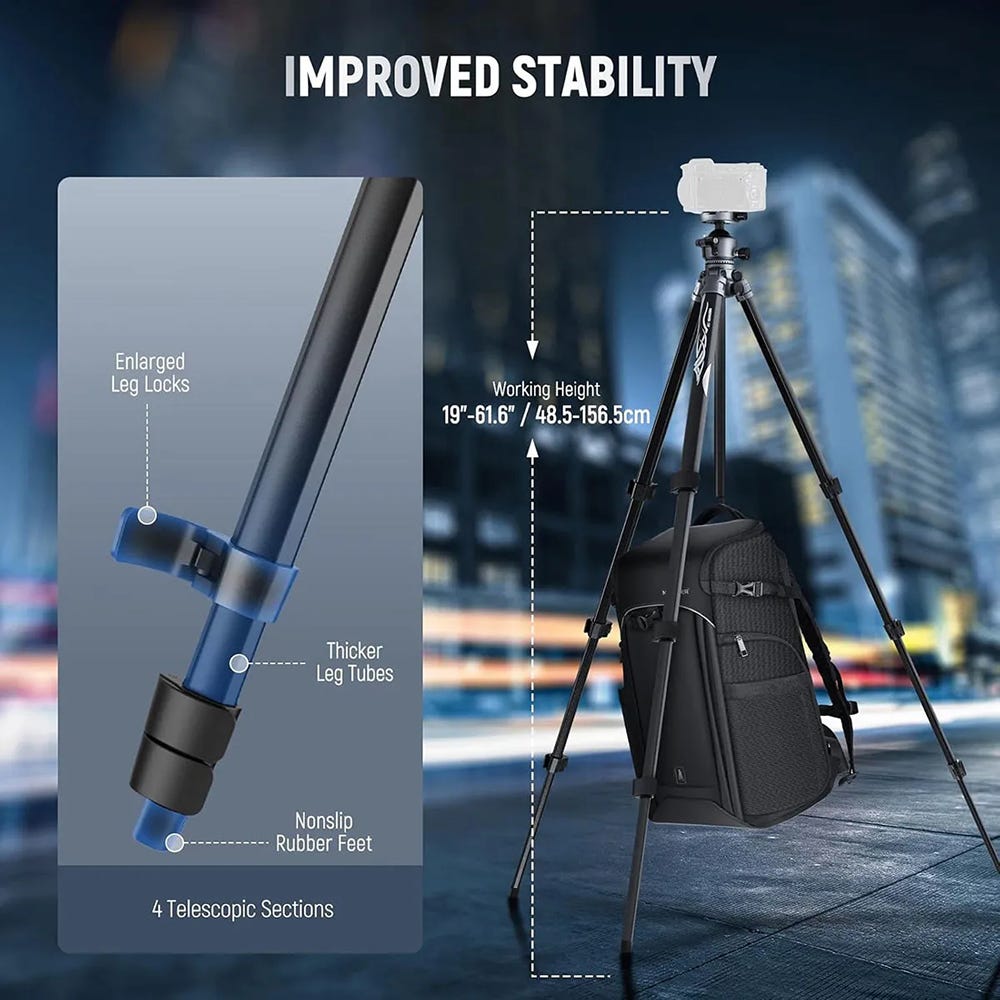 NEEWER LT07 1.55m Aluminium Travel Tripod