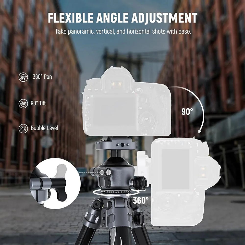 NEEWER LT07 1.55m Aluminium Travel Tripod