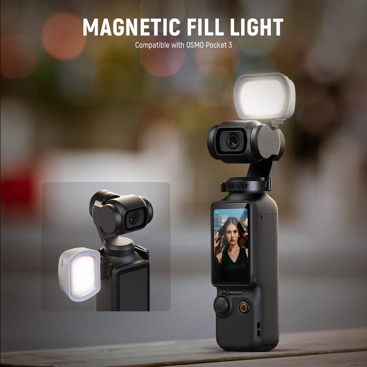 NEEWER M21 Magnetic Auxiliary Light for DJI Osmo Pocket 3