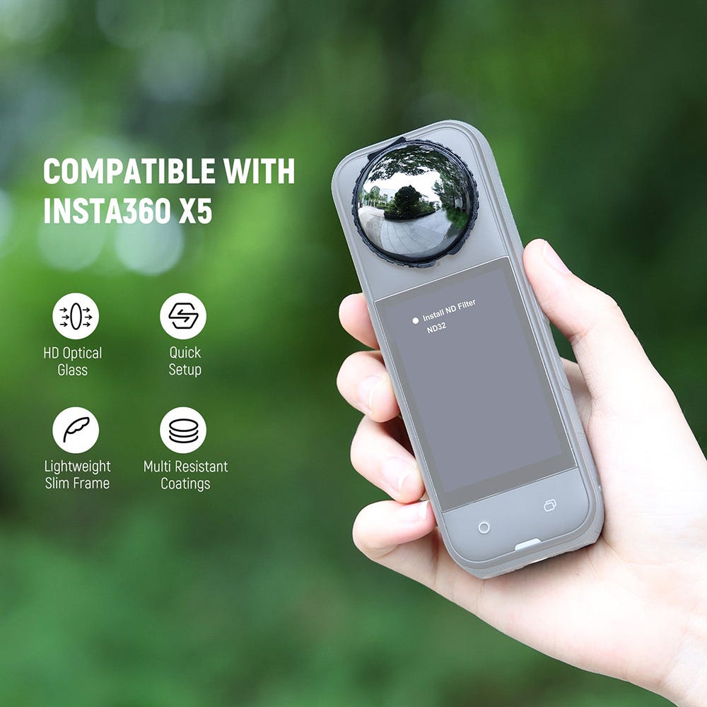NEEWER ND32 Filters for Insta360 X5 - 2 Pack