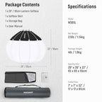 NEEWER NS50L 50cm Quick Release Lantern Softbox with Barn Doors