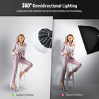 NEEWER NS50L 50cm Quick Release Lantern Softbox with Barn Doors
