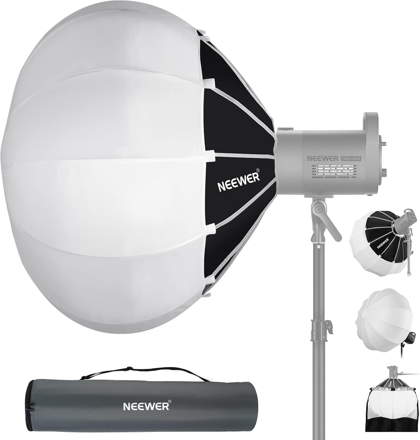NEEWER NS90L 90cm Quick Release Lantern Softbox with Barn Doors