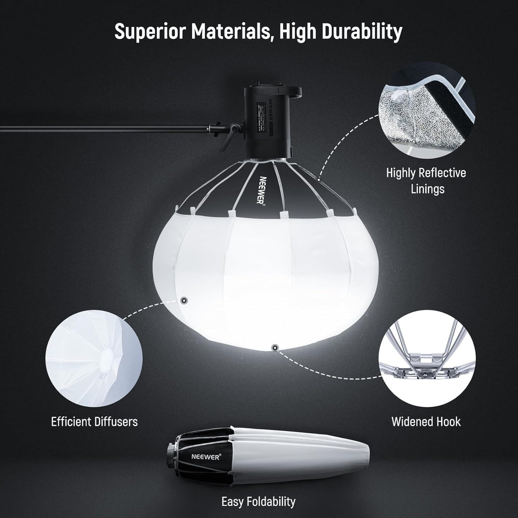 NEEWER NS90L 90cm Quick Release Lantern Softbox with Barn Doors