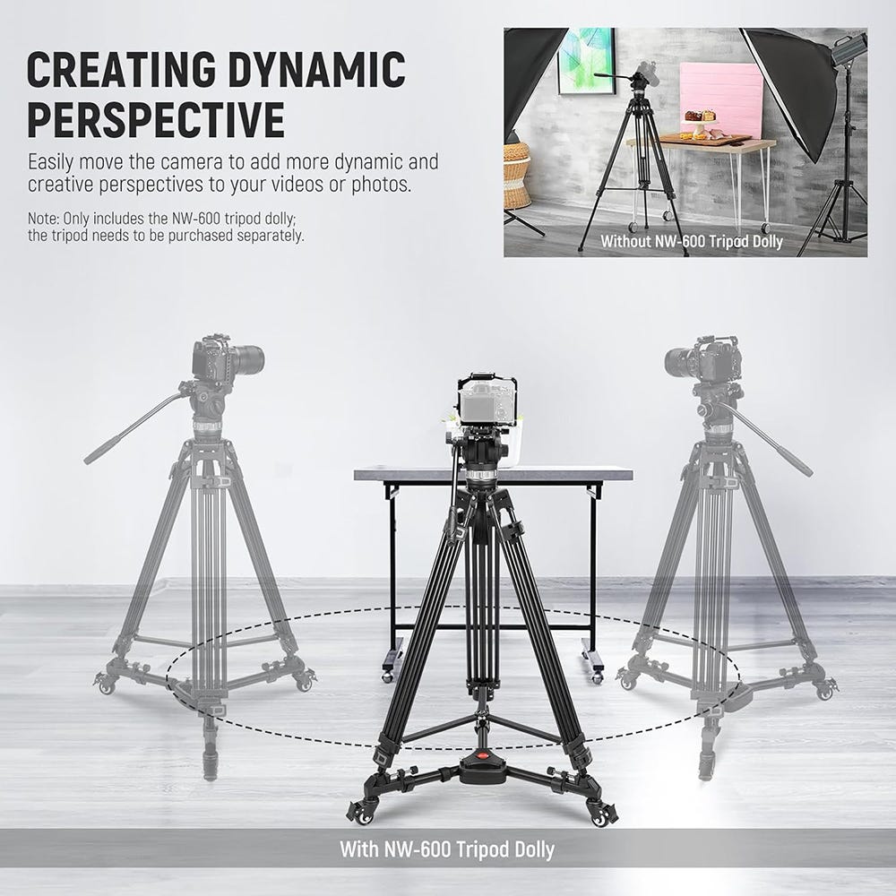 NEEWER NW-600 Tripod Slider with 2" Wheels