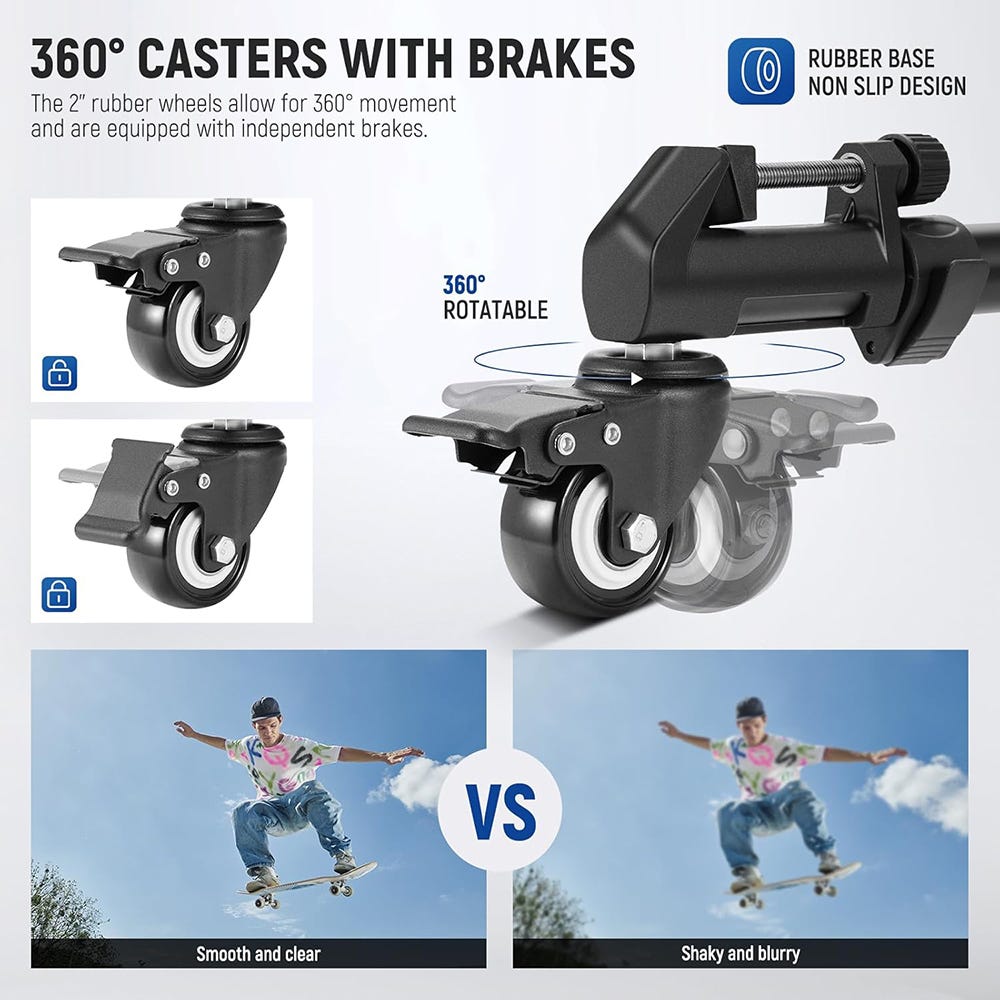 NEEWER NW-600 Tripod Slider with 2" Wheels