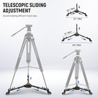 NEEWER NW-600 Tripod Slider with 2" Wheels