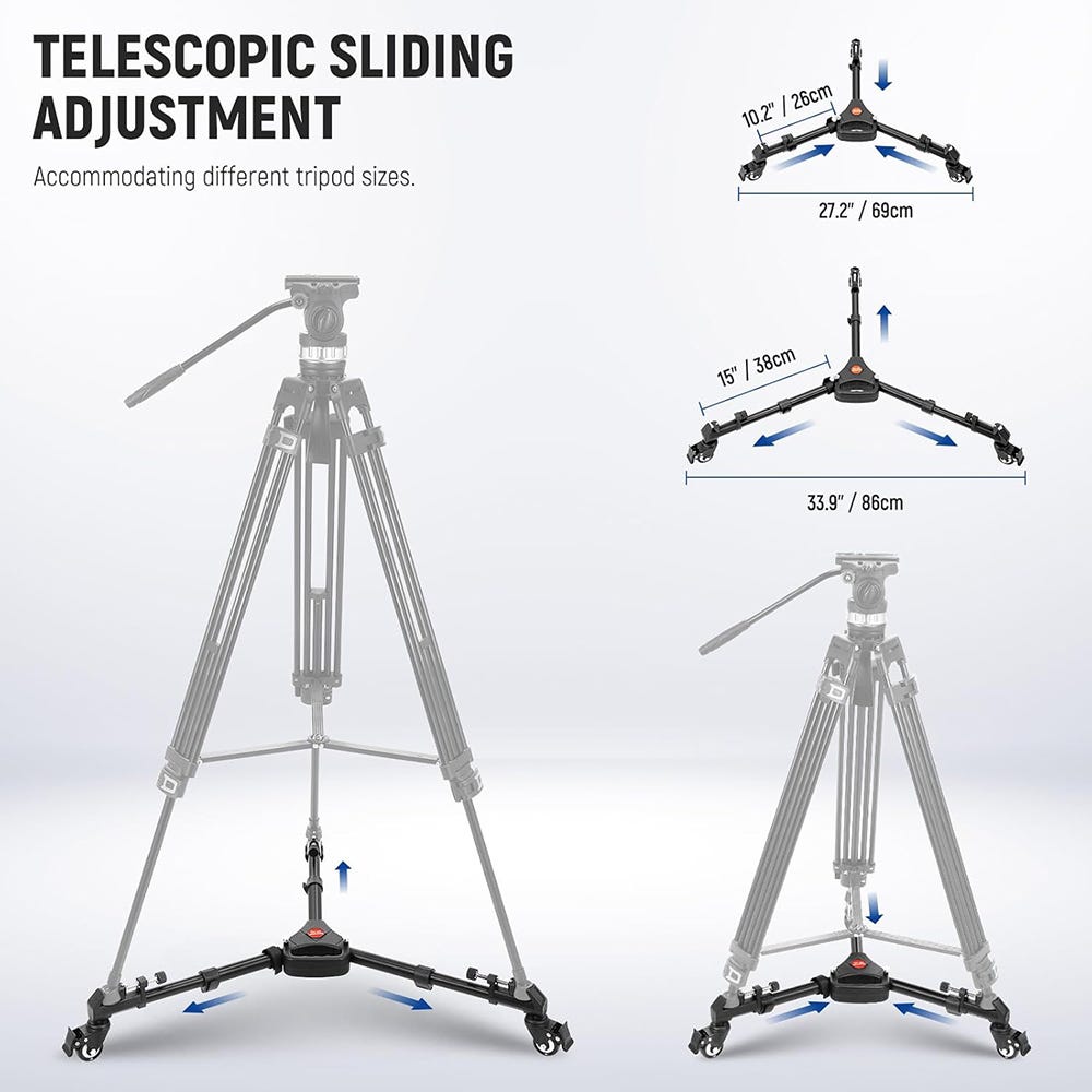 NEEWER NW-600 Tripod Slider with 2" Wheels