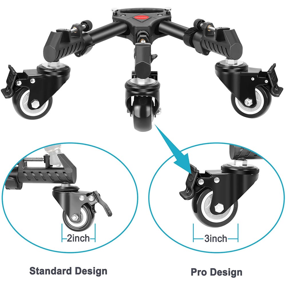 NEEWER NW-600 Tripod Slider with 3" Wheels