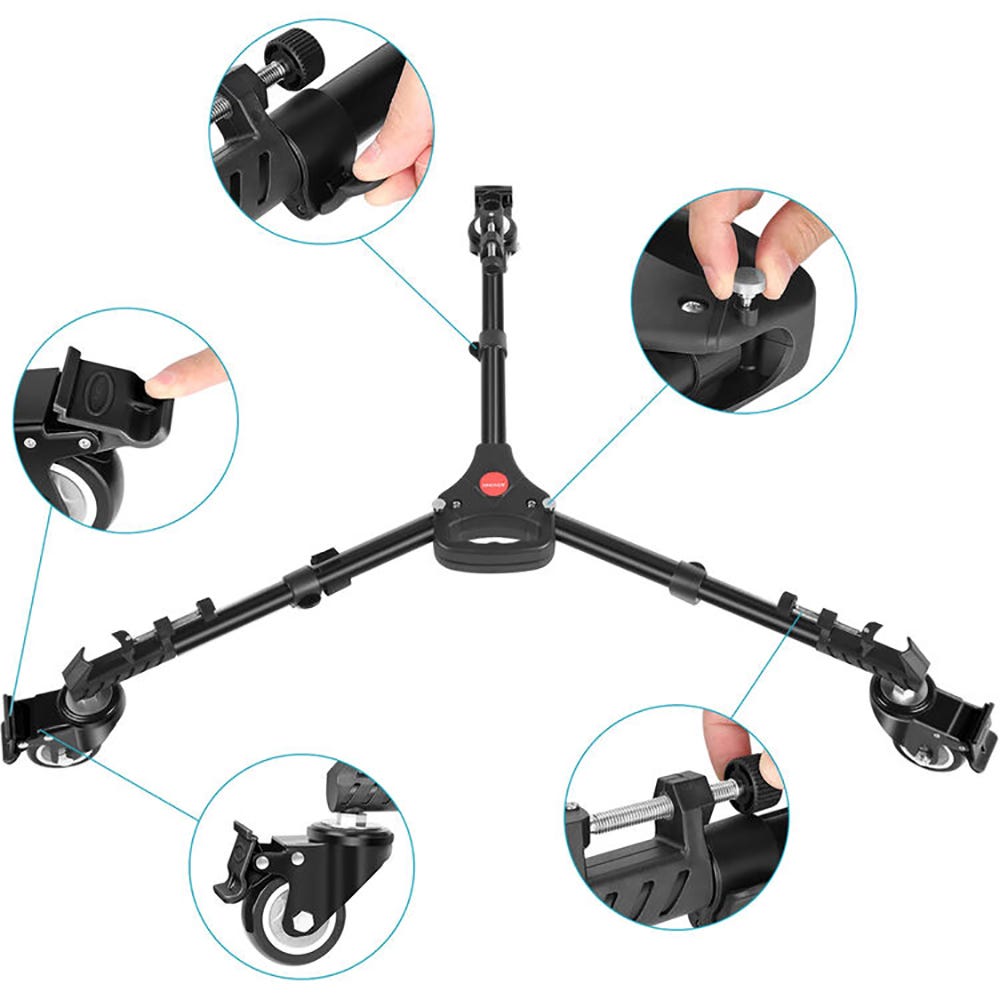 NEEWER NW-600 Tripod Slider with 3" Wheels