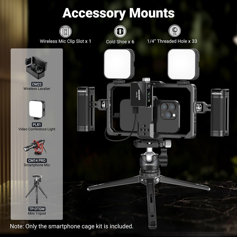 NEEWER PA-009 Upgraded Universal Phone Video Rig with Handles