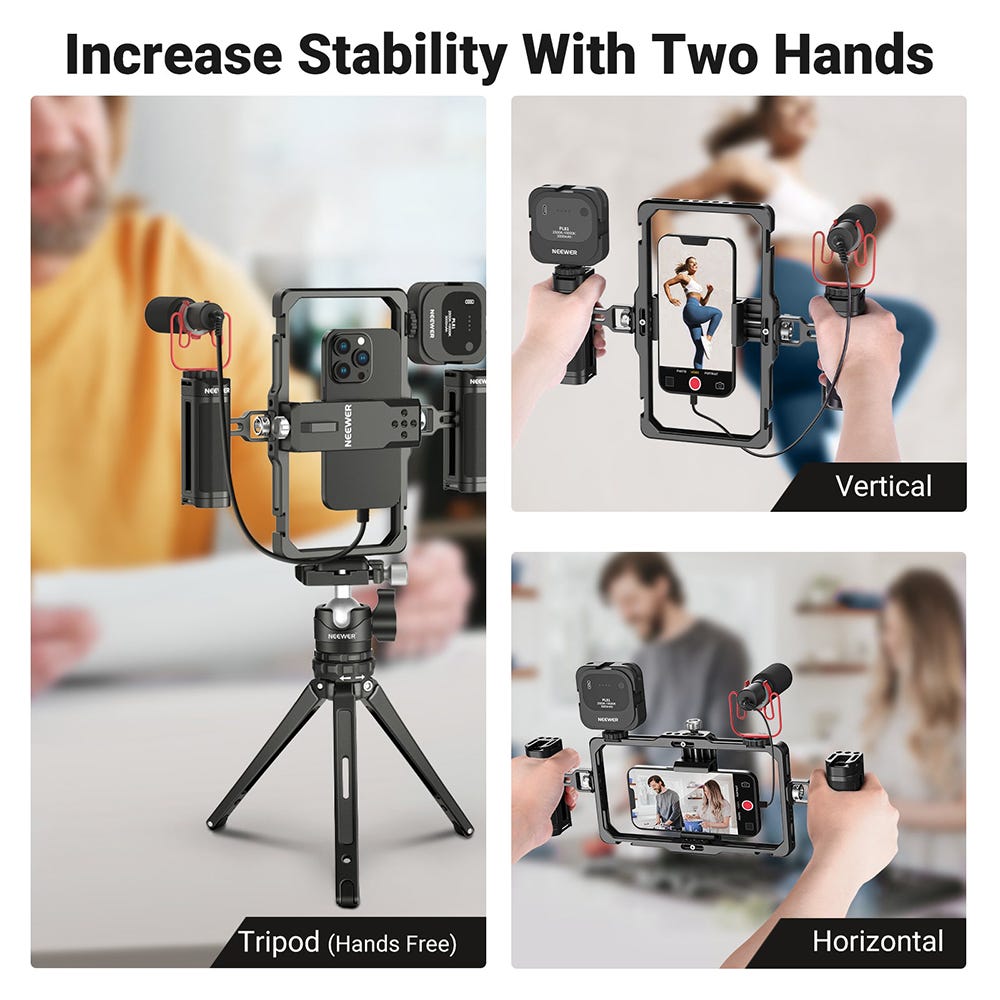 NEEWER PA-009 Upgraded Universal Phone Video Rig with Handles