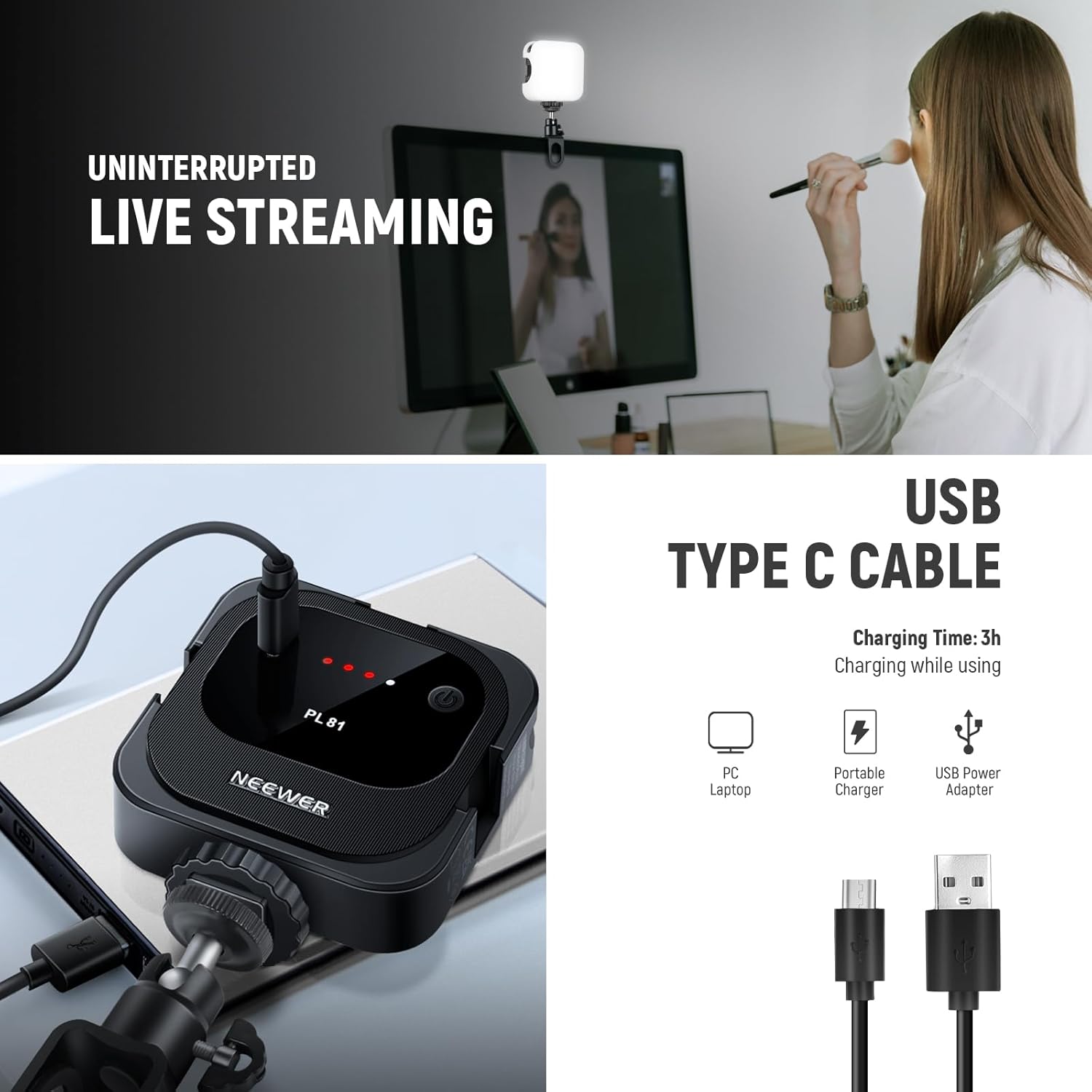 NEEWER PL81 Video Conference Lighting