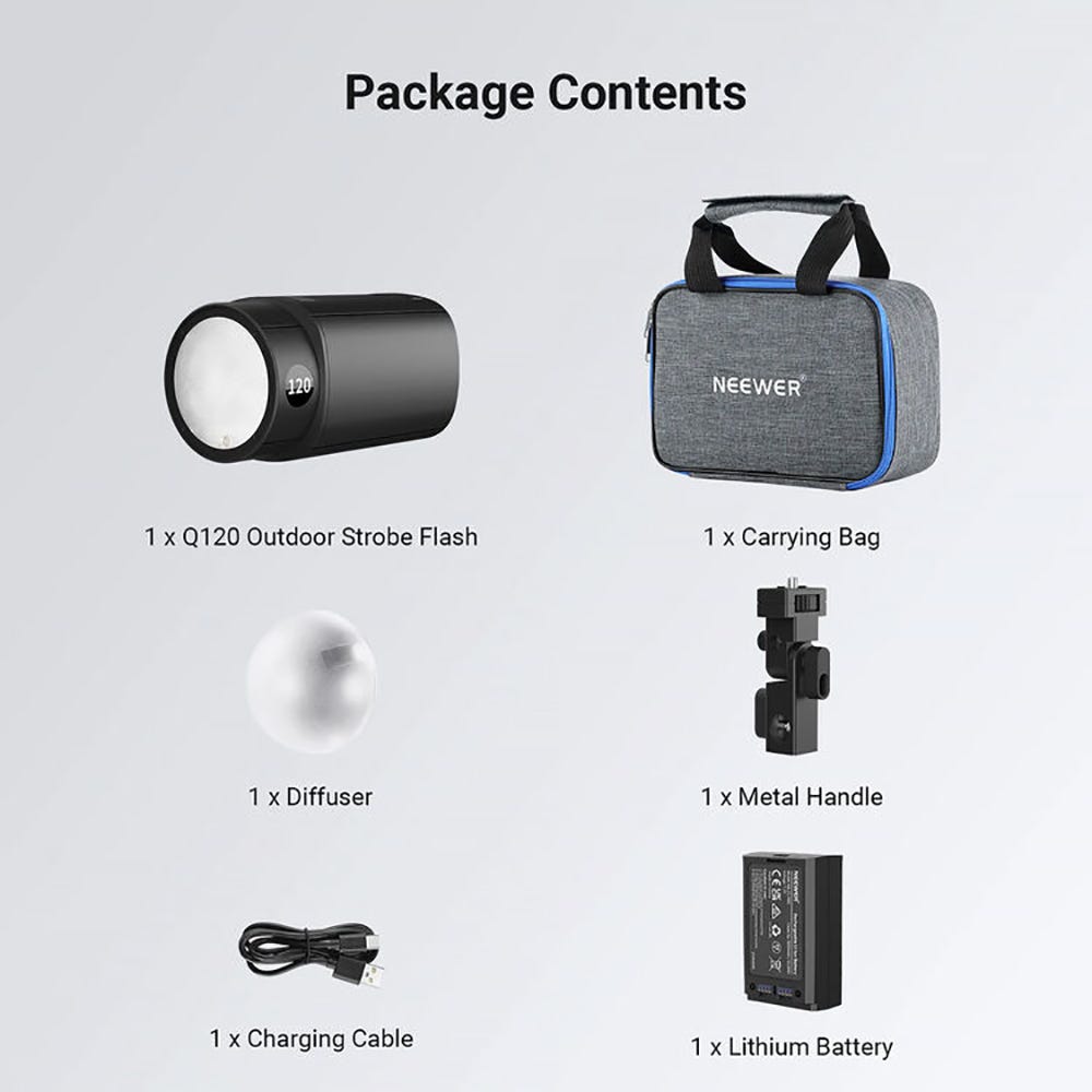 NEEWER Q120 Outdoor Studio Flash with Battery