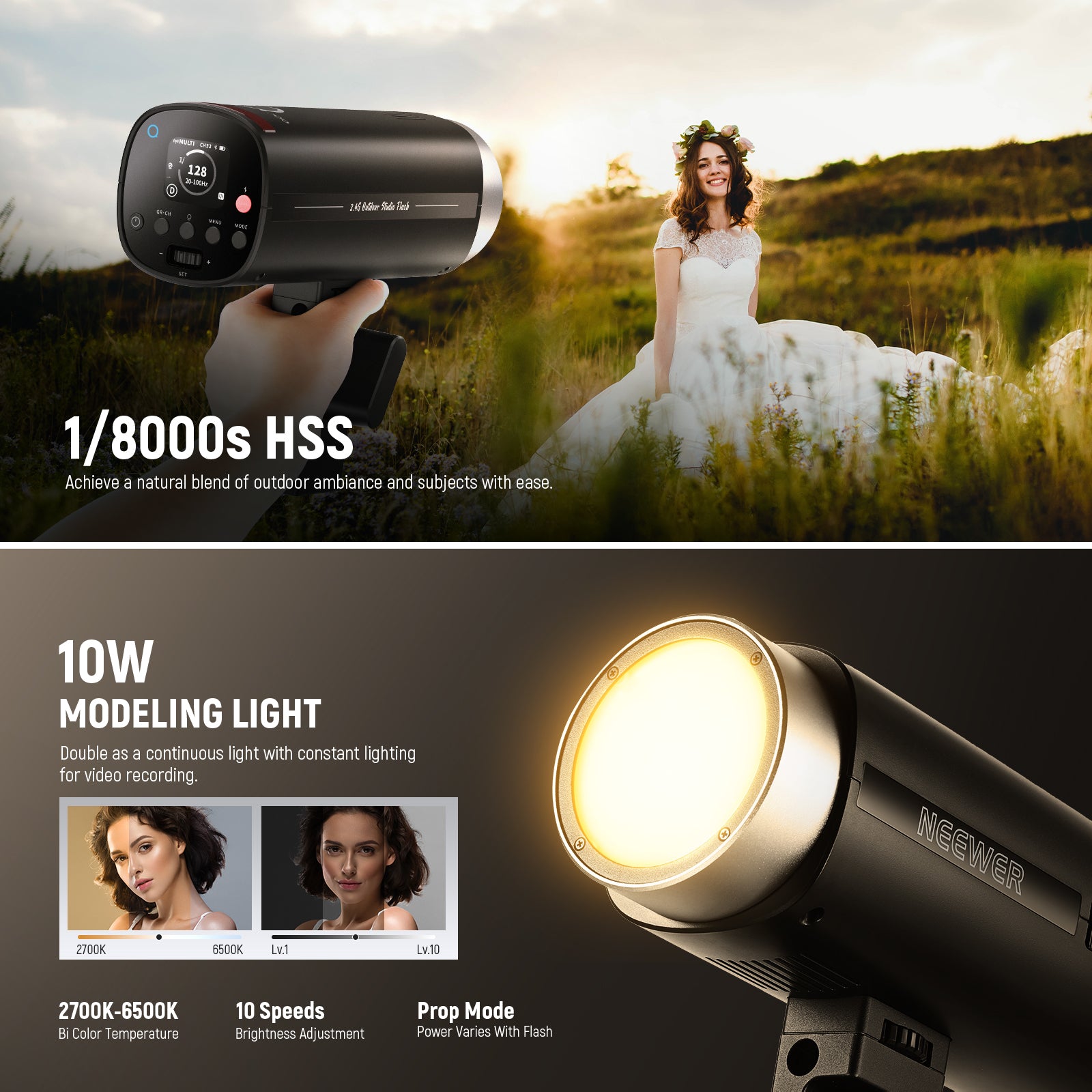 NEEWER Q200 2.4g Outdoor Studio Flash