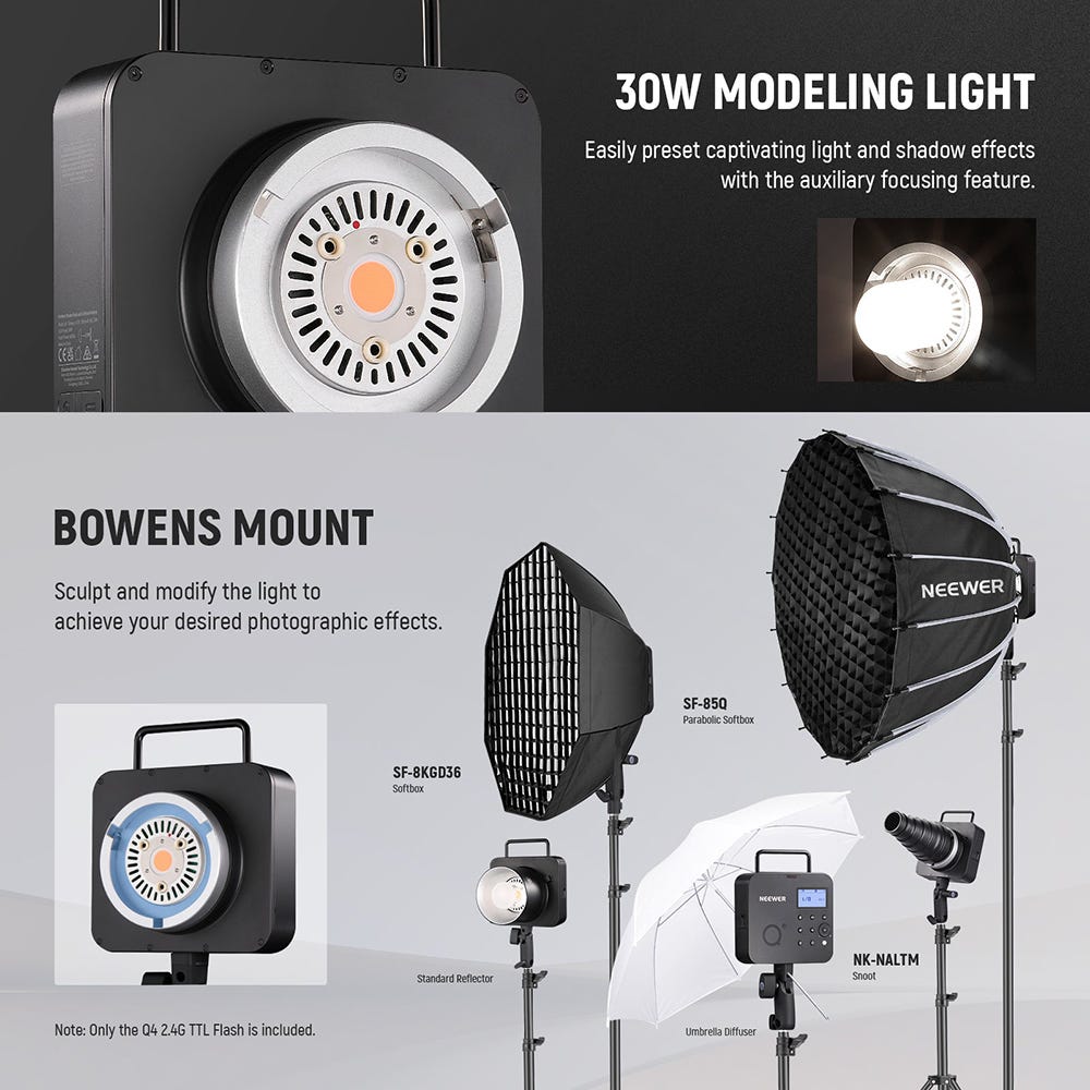 NEEWER Q4 Outdoor Studio Flash with Battery