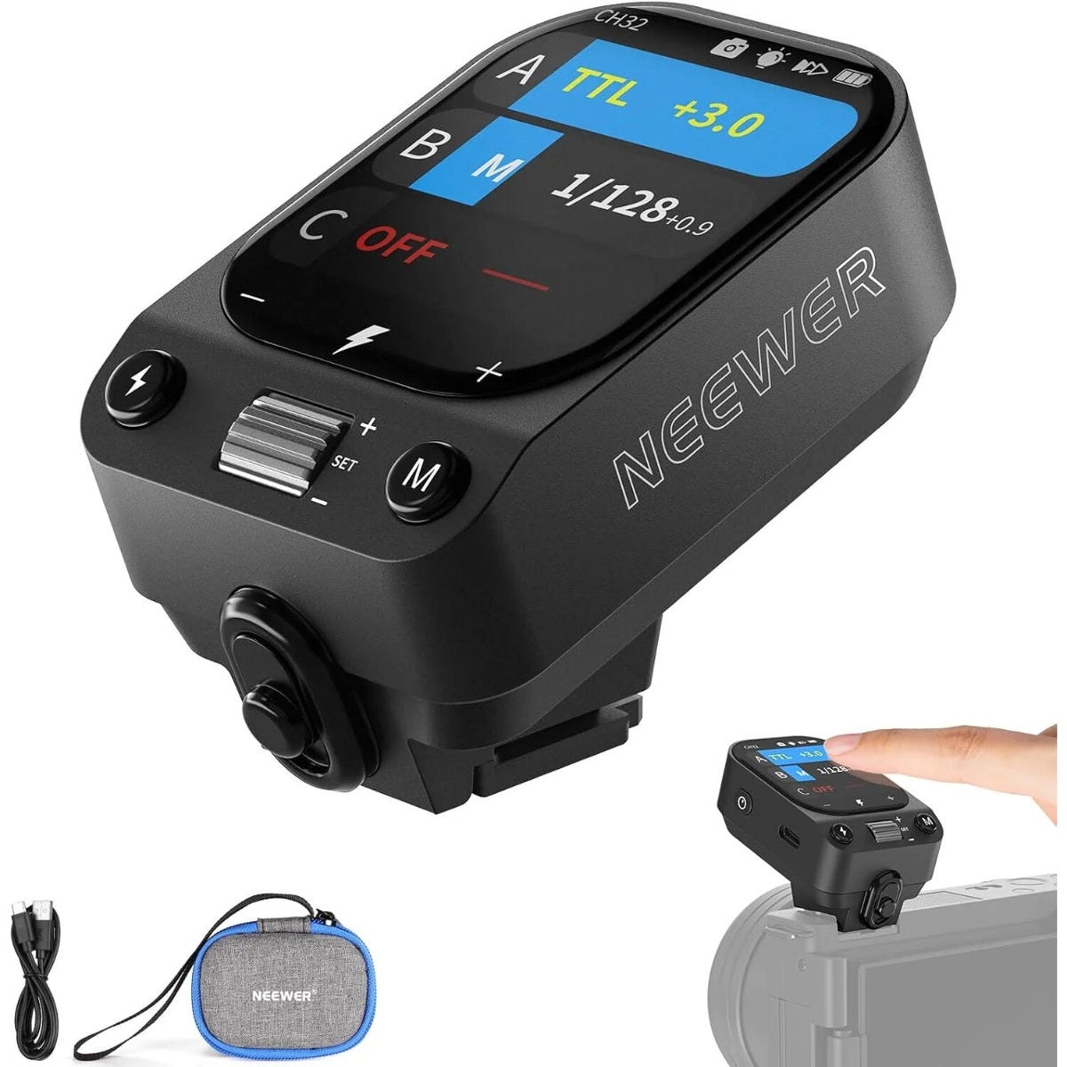 NEEWER QZ-S Touchscreen TTL Wireless Flash Trigger for Sony