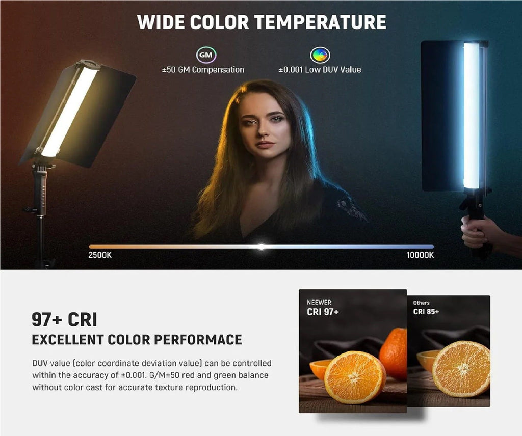 NEEWER RGB2 Handheld RGB LED Video Light Wand - 2 Pack