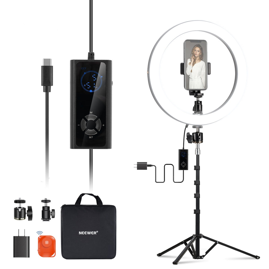 NEEWER RH12B 12 Ring Light with Light Stand Kit
